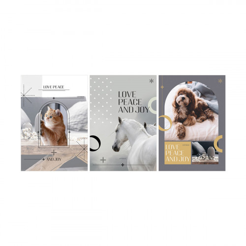 Тетрадь 80л., А4, клетка BG Любите мир, матовая ламинация