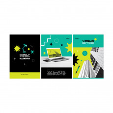 Тетрадь 48л., А4, клетка BG Work space, глянцевая ламинация Тетрадь 48л., А4, клетка BG Work space, глянцевая ламинация