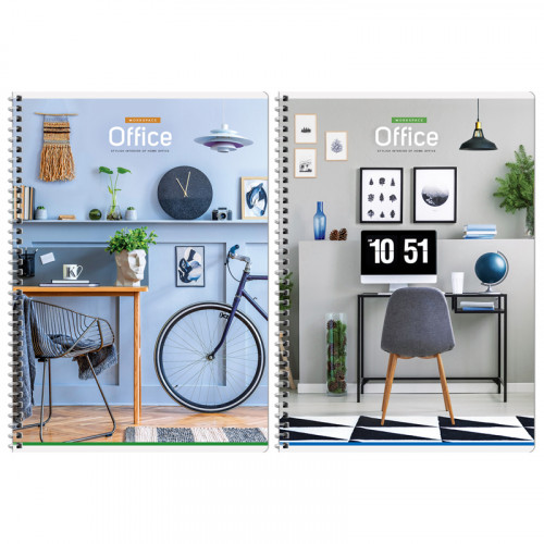Тетрадь 96л., А4, клетка на гребне ArtSpace Офис. Home office