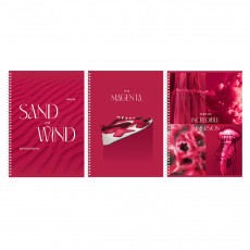 Тетрадь 96л., А4, клетка, на гребне BG Viva Magenta, soft-touch ламинация