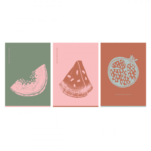 Тетрадь 48л., А4, клетка BG Juicy fruits, soft-touch ламинация