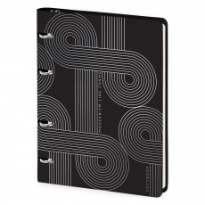 Тетрадь на кольцах А5, 80л. ЛАЙТ, кожзам, Greenwich Line Elaborate shapes, тон. блок