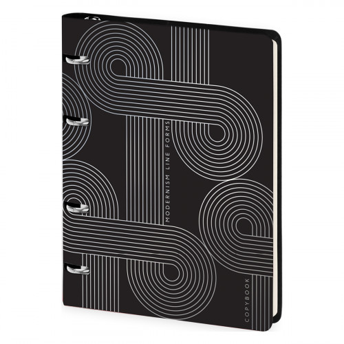 Тетрадь на кольцах А5, 80л. ЛАЙТ, кожзам, Greenwich Line Elaborate shapes, тон. блок