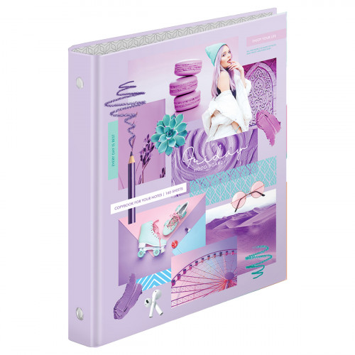 Тетрадь на кольцах А5, 160л., 7БЦ, ArtSpace Стиль. Mood board, глянцевая ламинация
