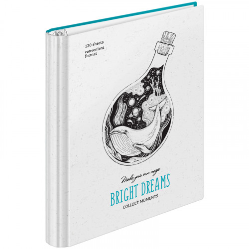 Тетрадь на кольцах А5, 120л., 7БЦ, ArtSpace Рисунки. Bright dreams, матовая ламинация, выборочный УФ-лак