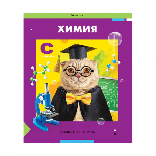 Тетрадь предметная 36л. ArtSpace Пять в квадрате - Химия, эконом