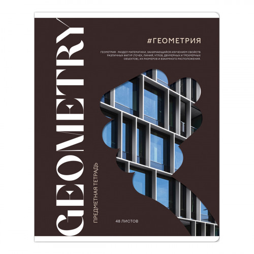 Тетрадь предметная 48л. ArtSpace Коллаборация- Геометрия, матовая ламинация, выб. лак
