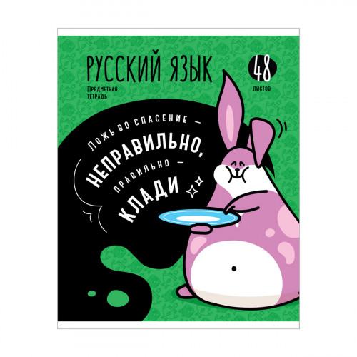 Тетрадь предметная 48л. ArtSpace Мысли вслух- Русский язык, эконом