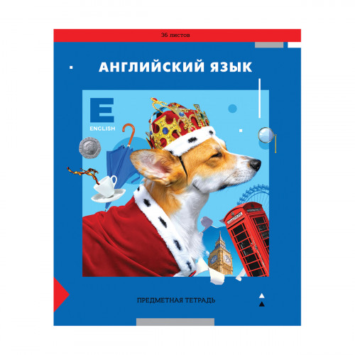 Тетрадь предметная 36л. ArtSpace Пять в квадрате - Английский язык, эконом