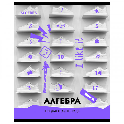 Тетрадь предметная 40л. BG Neon - Алгебра, неоновый пантон, эконом