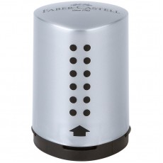 Точилка пластиковая Faber-Castell Grip 2001 Mini 1 отверстие, контейнер, серебряная