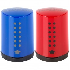 Точилка пластиковая Faber-Castell Grip 2001 Mini 1 отверстие, контейнер, красная/синяя
