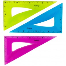 Треугольник 30°, 18см Berlingo Flexy, пластиковый, гибкий, ассорти, европодвес