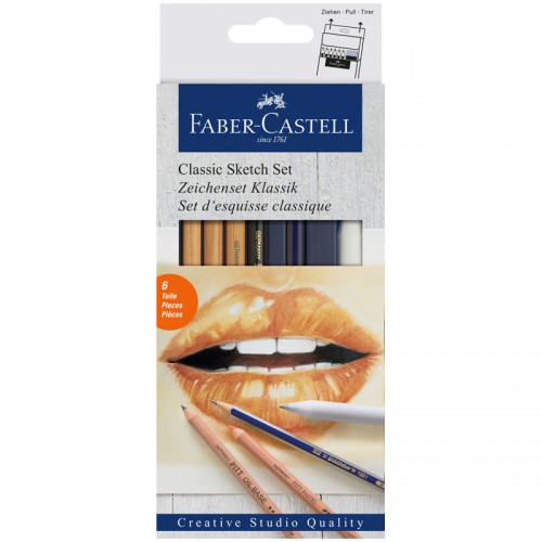 Набор художественных изделий Faber-Castell Classic Sketch, 6 предметов, картон. упаковка