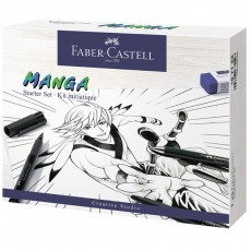 Набор графических материалов Faber-Castell Pitt Artist Pens Manga Starter Set с манекеном, 9 предметов