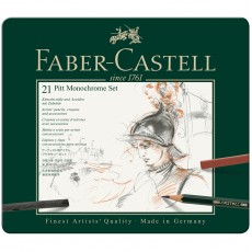 Набор художественных изделий Faber-Castell Pitt Monochrome, 21 предмет, метал. коробка
