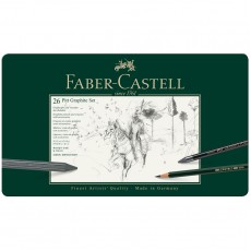 Набор карандашей ч/г Faber-Castell Pitt Graphite, 26 предметов, заточен., метал. кор.