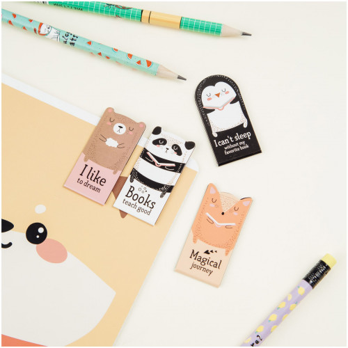 Закладки магнитные для книг, 4шт., MESHU Book lovers