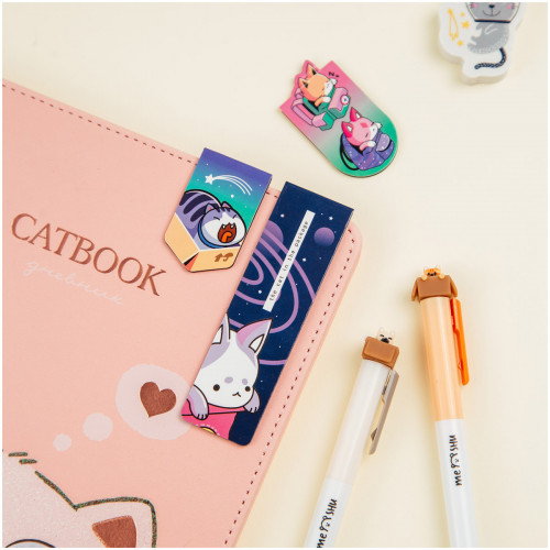 Закладки магнитные для книг, 3шт., MESHU Catbox