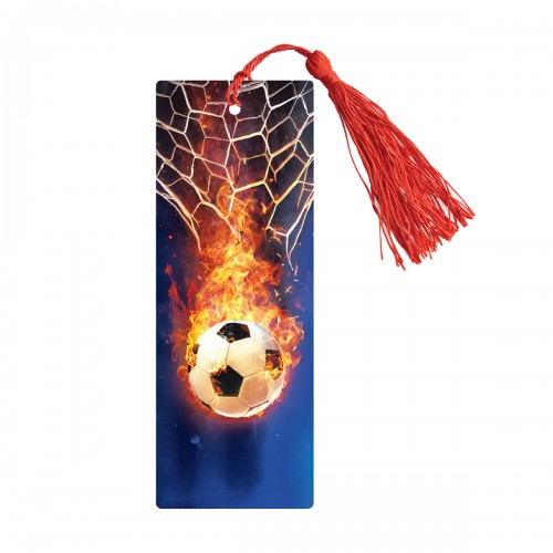 Закладка для книг 3D с линейкой, 150*55мм, ArtSpace Fire ball, декоративный шнурок