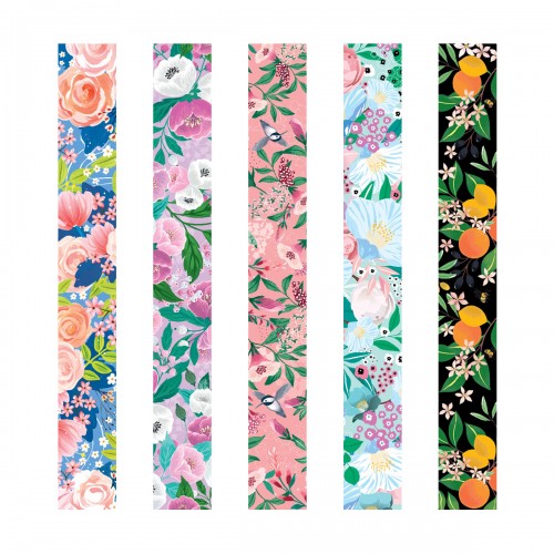 Закладка - магнит для книг, 25*195мм, ArtSpace Flowers, блестки