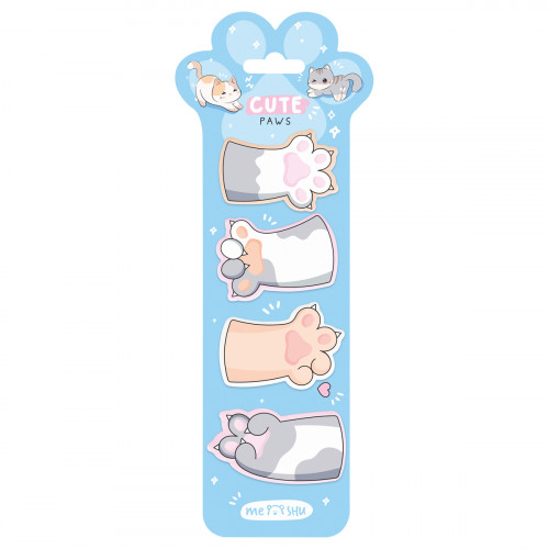 Флажки-закладки MESHU Cute Paws, 20л., европодвес