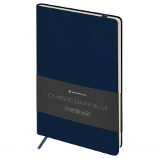 Записная книжка А5 96л. ЛАЙТ, кожзам, Greenwich Line Classic. Dark blue, с резинкой, блок без линовки