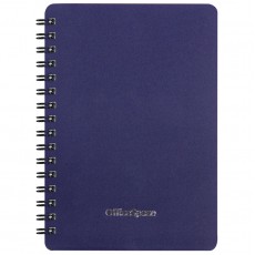 Записная книжка А6 60л., на гребне OfficeSpace Base, синяя пластиковая обложка