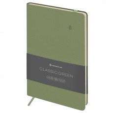 Записная книжка А5 96л. ЛАЙТ, кожзам, Greenwich Line Classic. Green, с резинкой, блок без линовки