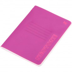 Записная книжка А6 50л. на сшивке BG Neotone, розовый, фактурное тиснение, блок в точку 80г/м2