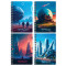 Записная книжка А6, 80л. на гребне BG Future style