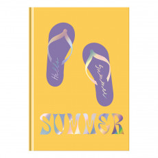 Записная книжка А5 80л. BG Summer, матовая ламинация, тиснение голографической фольгой, блок в точку