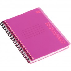 Записная книжка А6 60л. на гребне BG Neotone, розовый, фактурное тиснение, блок 80г/м2