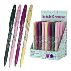 Ручка шариковая ErichKrause R-301 Stick Floral Soul 0.7, цвет чернил синий (в коробке-дисплее по 48