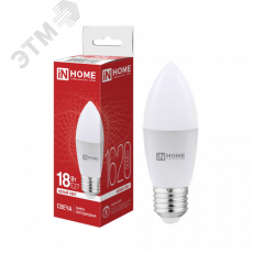 Лампа сд LED-СВЕЧА-VC 18Вт 230В E27 4000K 1620Лм IN HOME, арт. 4690612065328 Лампа сд LED-СВЕЧА-VC 18Вт 230В E27 4000K 1620Лм IN HOME, арт. 4690612065328