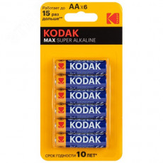 Элемент питания KODAK MAX SUPER LR6 4+2BL (72/288)