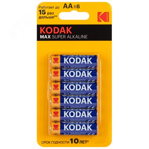 Элемент питания KODAK MAX SUPER LR6 4+2BL (72/288)