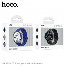 Смарт- часы HOCO Y24 AMOLED, 1.43, пластик, bluetooth 5.3, IP67, 390mAh, цвет: чёрный (1/50)