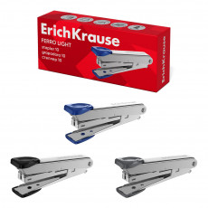 Степлер №10 ErichKrause® Ferro до 15 листов, серый (в коробке по 1 шт.)