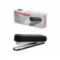 Степлер №10 ErichKrause EasyPress Classic до 15 листов, черный (в коробке по 1 шт.)