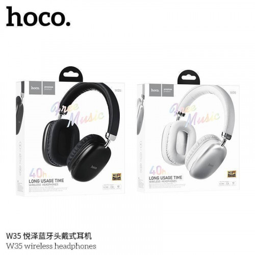 Наушники полноразмерные HOCO W35, bluetooth 5.3, AUX, цвет: серебряный (1/40)