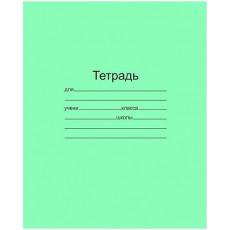 Тетрадь школьная 24 листа, клетка, зеленая обложка, "МАЯК КАНЦ, арт.Т5024Т2-5