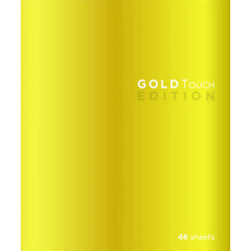 Тетрадь 48 л. А5 кл. скреп. офс. ГолдТач мел. карт., soft touch, выб. высокий лак