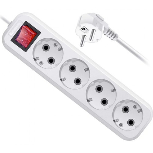 Удлинитель с заземлением L340 16 А, 3 м, заземление, выключ DEFENDER