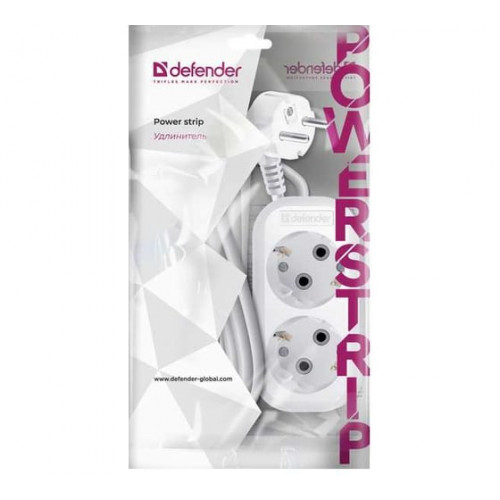 Удлинитель с заземлением R320 16 А, 2 м, заземление DEFENDER